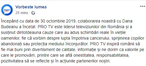 Pro TV renunță la colaborarea cu Dana Budeanu, după scandalul Firea-scandalul oncologic pentru copii