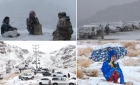 A nins în Arabia Saudită. Oamenii au început să cânte și să danseze de bucurie