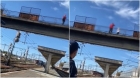 Intervenție inedită a unui jandarm, prin care salvat viața unui bărbat la un pas să se arunce de pe pasarelă