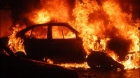 Un autoturism a luat foc dupa ce s-a ciocnit violent de un camion
