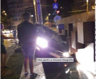 Un tânăr de 17 ani la volan urmărit de poliţie, în Capitală. Era băut şi fără permis și a intrat cu maşina într-o fântână din centrul Bucureștiului