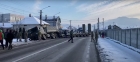 Un transportator de tancuri al Armatei Române a ajuns în şanţ, la Bistriţa-Năsăud


