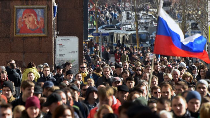 300 de persoane reţinute în Rusia pentru că protestau împotriva sistemului de pensii