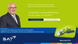 BAT publică un ambițios plan de tranziție pentru atingerea obiectivului de zero emisii de carbon până în 2050!