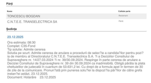 Bogdan Toncescu a câștigat în primă instanță anularea selecției pentru Directoratul Transelectrica
