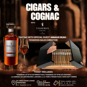 CIGARS & COGNAC WITH TESSERON - O seară dedicată măiestriei

