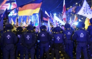 Demonstrație antiamericană la Leipzig: