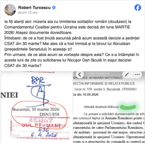 Dezvăluire-bombă a lui Robert Turcescu - decizia trimiterii militarilor români la Comandamentul pentru sprijinirea Ucrainei încă din martie!