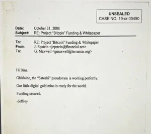 Dosarele Epstein dezvăluie legături directe cu înființarea, lansarea și finanțarea Bulei Bitcoin
