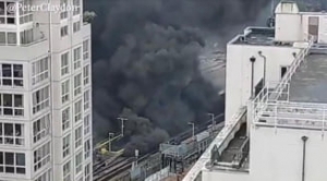Explozie urmata de un incendiu puternic intr-o gara din Londra.