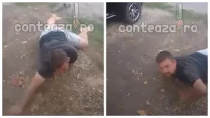 Imagini virale cu cel mai tânăr viceprimar din România: Se târăște prin șanț și abia poate vorbi. În februarie a fost reținut după o urmărire cu poliția. Era beat și s-a răsturnat cu mașina în șanț
