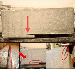 O teorie îndrăzneață susține că această tăietură descentrată în granitul acestei pietre egiptene antice dovedește că egiptenii dispuneau de o tehnologie pierdută