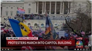Steagul revoluției române la asaltul asupra Capitoliului