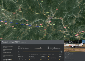 Un avion China Eastern Airlines s-a prăbușit cu 132 de pasageri și echipaj la bord. Al 133-lea pasager nu a fost primit în avion deoarece făcuse scandal