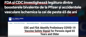 Vaccinul bivalent Pfizer și accidentele vasculare. FDA si CDC au anuntat ca investighează situația!