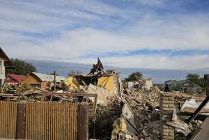 Vrancea: Zece case afectate în urma exploziei din localitatea Sihlea. Trei imobile sunt distruse complet