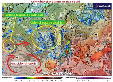 Furtuna perfecta: Al doilea ciclon tropical se îndreaptă spre Europa. O situatie extrem de rară, aproape fără precedent