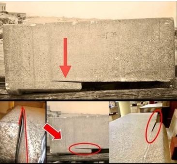 O teorie îndrăzneață susține că această tăietură descentrată în granitul acestei pietre egiptene antice dovedește că egiptenii dispuneau de o tehnologie pierdută