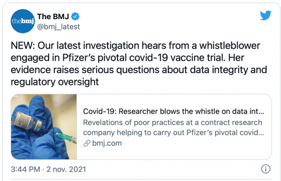 "PfizerGate" in British Medical Journal: Studiile clinice ale vaccinurilor, falsificate de Pfizer - Ventavia - FDA care au ascuns si gravitatea efectelor adverse!