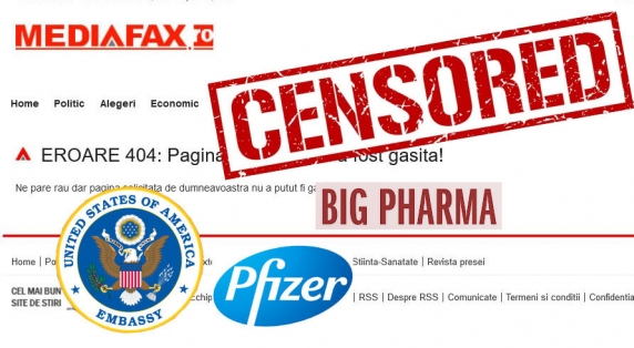 Efect "advers" Pfizer - Cenzurat: Jurnalistului Adrian Onciu i-a fost ștearsă dezvăluirea "Muşamalizarea dosarului Pfizer-Ursula, șantaj de 36 miliarde dolari!"