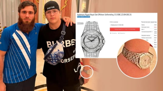 Fiul minor al lui Kadîrov poartă un ceas elvețian de 1,4 milioane de dolari, din aur alb cu diamante!