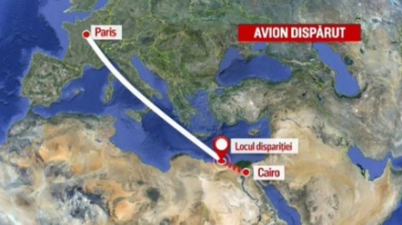 66 de victime! Un avion cu pasageri pe ruta Paris - Cairo s-a prabusit in Marea Mediterana