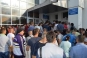 Aglomeratie la noul sediu al Serviciului de Paşapoarte din Plaza România