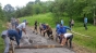 Drumul spre autostrada! Locuitorii din Trestia au asfaltat singuri macadamul spre localitate, satui de promisiunile politicienilor