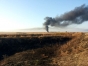 O cisternă cu trei tone de motorină a luat foc în Vrancea. Incendiul este violent