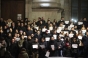 Sute de magistrati au protestat pe treptele Curtii de Apel Bucuresti