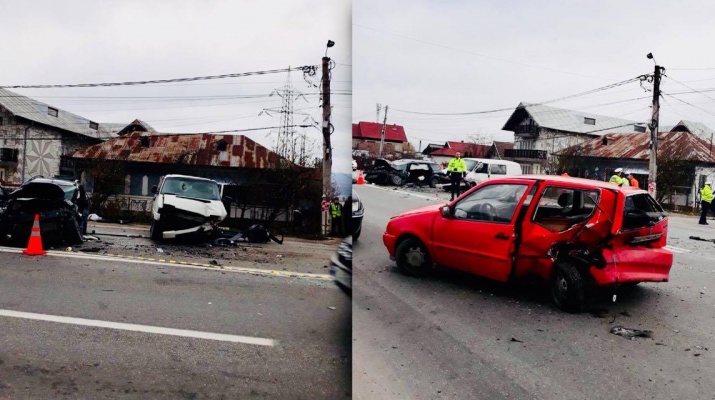 Accident grav in Valcea: Trei persoane transportate la spital