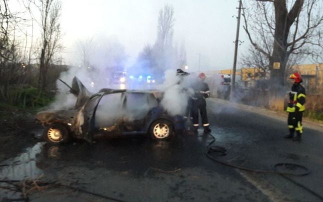 Accident grav pe Centura Bucureștiului. Un barbat a murit iar mașina a luat foc și s-a făcut scrum