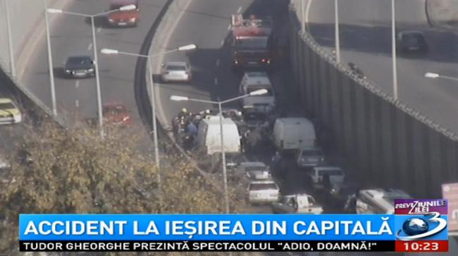 Accident la Pasajului Băneasa. In carambol au fost implicate cinci maşini