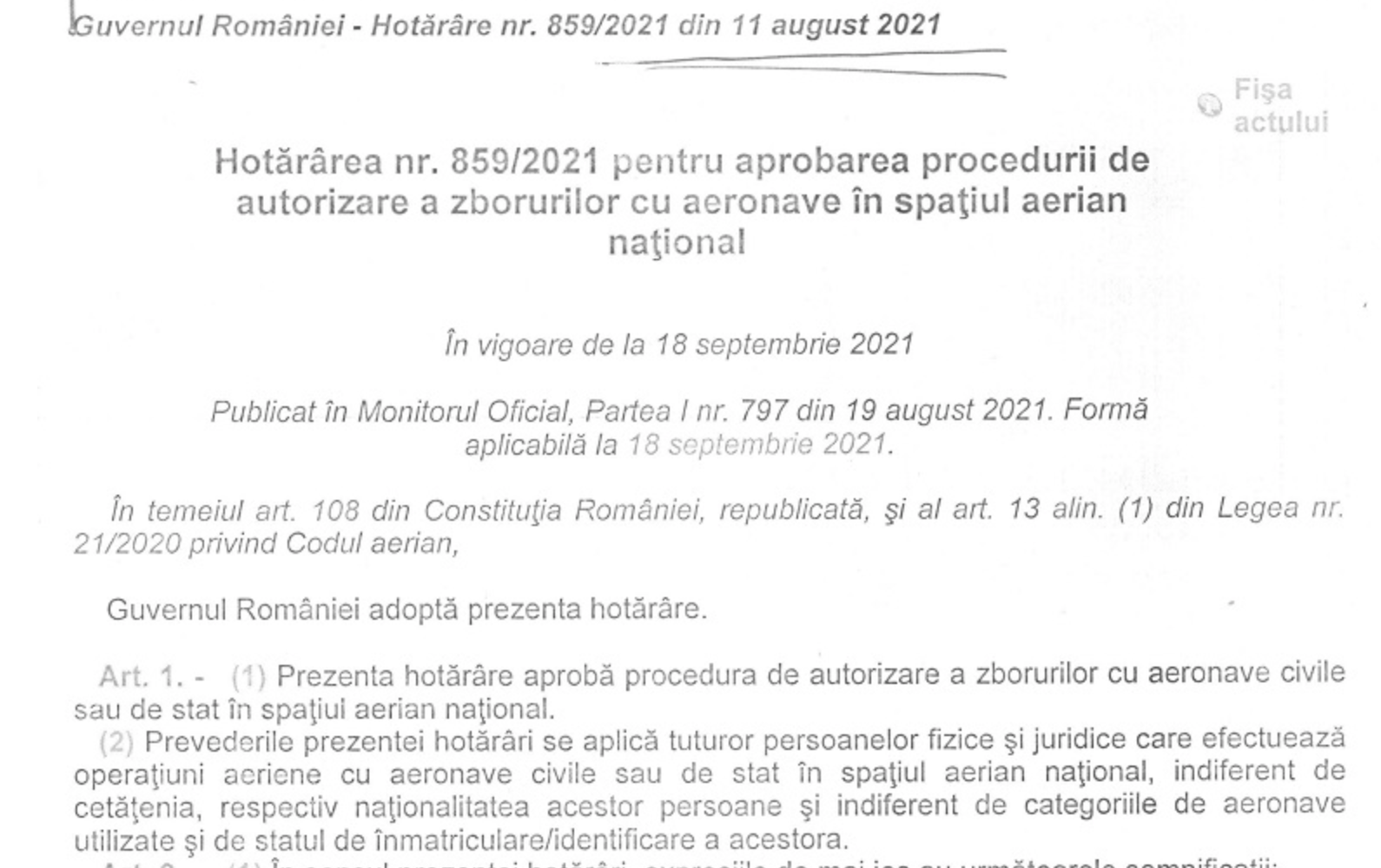 Acte normative abuzive bagă în criză aviația generală!