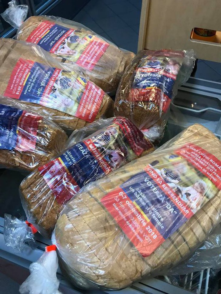 Amenda colosală primită de firma carea a vândut pâine cu pliante pro-referendum