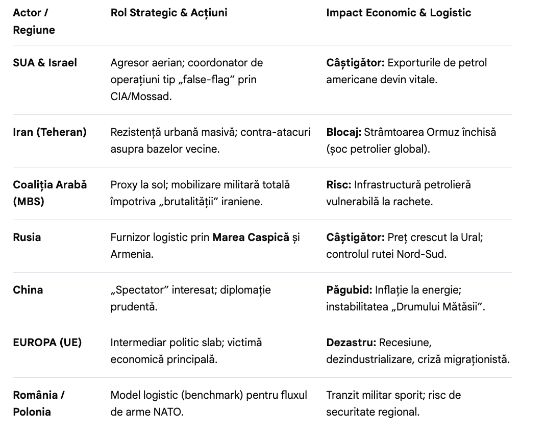 Analiză: Geopolitica unei confruntări iminente – Pariul american asupra Iranului și unda de șoc globală. La ce să se aștepte Europa