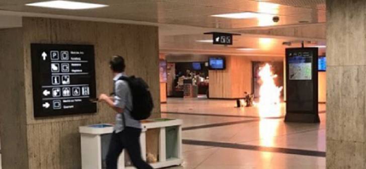 Atentat dejucat in Gara Centrala din Bruxelles. Un barbat cu o centura exploziva a fost impuscat de fortele de ordine