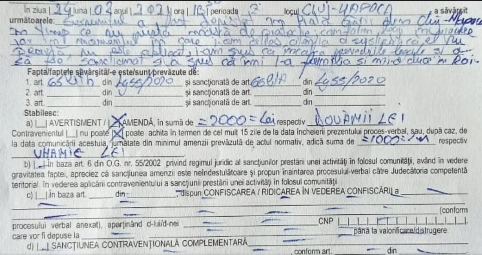 Au crezut ca-s blestemați! Un preot din Cluj a fost amendat de jandarmi dupa ce le-a urat