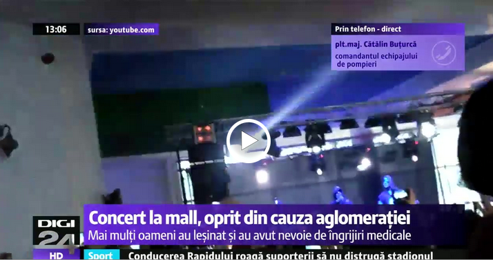 Carla's Dreams la Piatra Neamţ. Mărturia pompierului care a luat decizia de a opri concertul