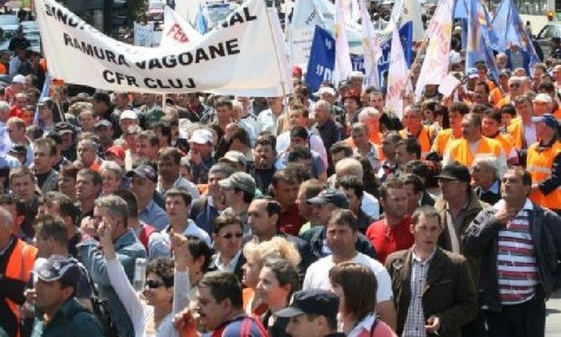 Ceferiștii vor protesta astăzi la Palatul Cotroceni