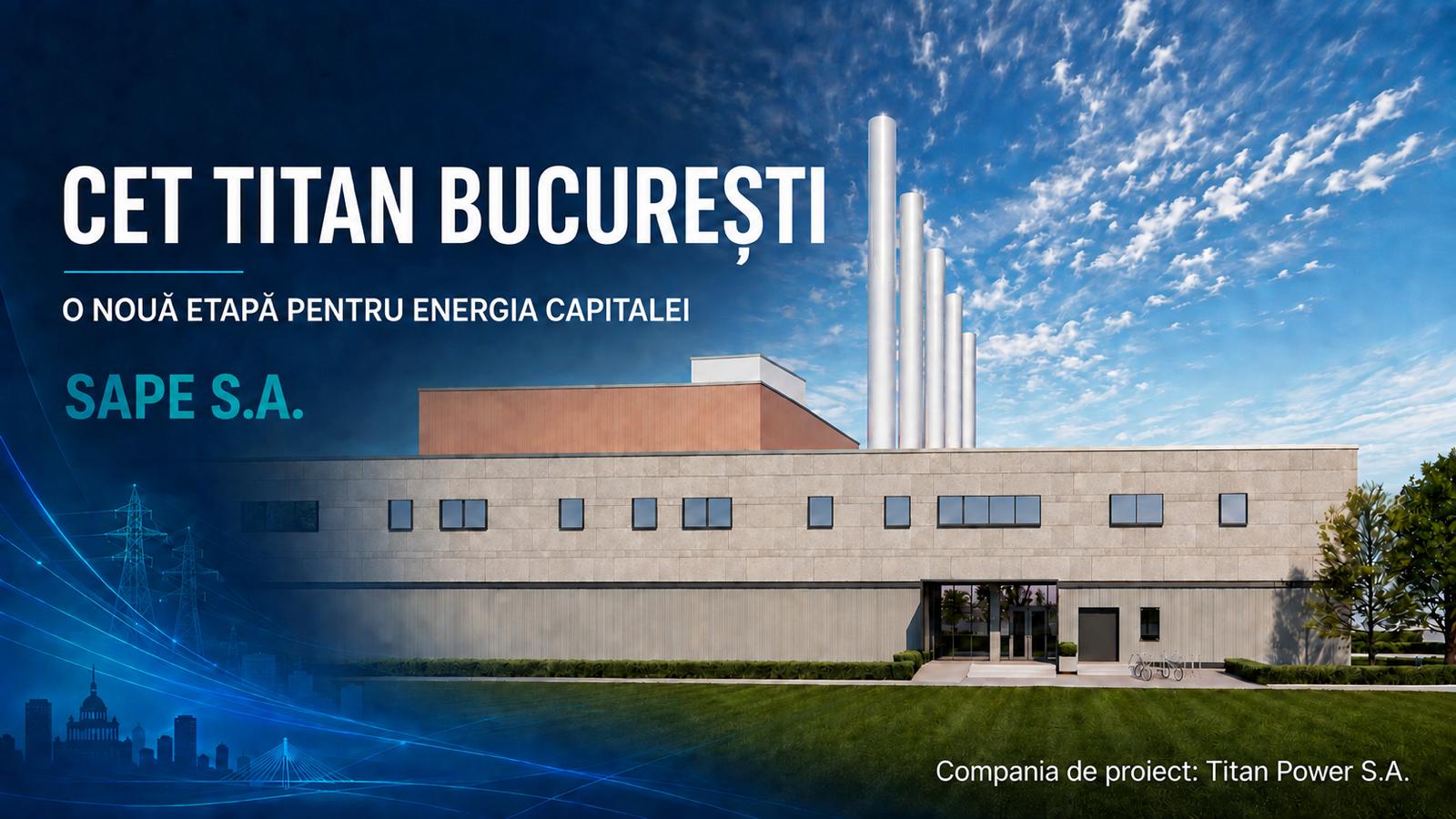 CET Titan intră într-o nouă etapă de implementare. SAPE își consolidează planul de investiții în producție, stocare și infrastructură energetică critică