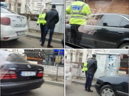 Chirica a parcat pe interzis, lăngă mașina Poliției, care amenda un ieșean de rând