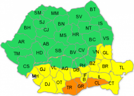 Cod Portocaliu de CANICULĂ, sâmbătă 5 septembrie. Vezi județele afectate