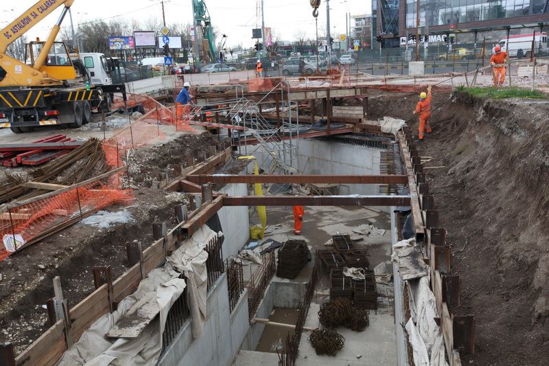 Cum arată lucrările la Pasajul Piaţa Sudului cu 46 de zile înainte de al doilea termen de finalizare