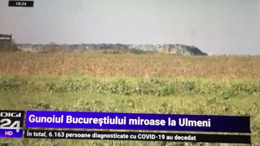 Digi 24: Pericol crescut de răspândire a coronavirusului ca urmare a dezastrului ecologic de la groapa de gunoi ilegală de la Ulmeni