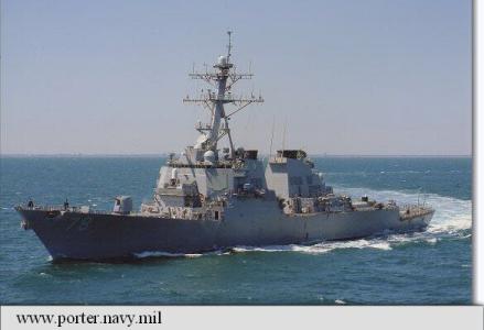 Distrugătorul USS Porter ajunge, azi, în Marea Neagră