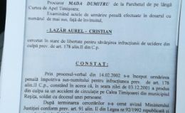 Document - Ordonanța de încetare a urmării penale în cazul lui Cristi Lazăr
