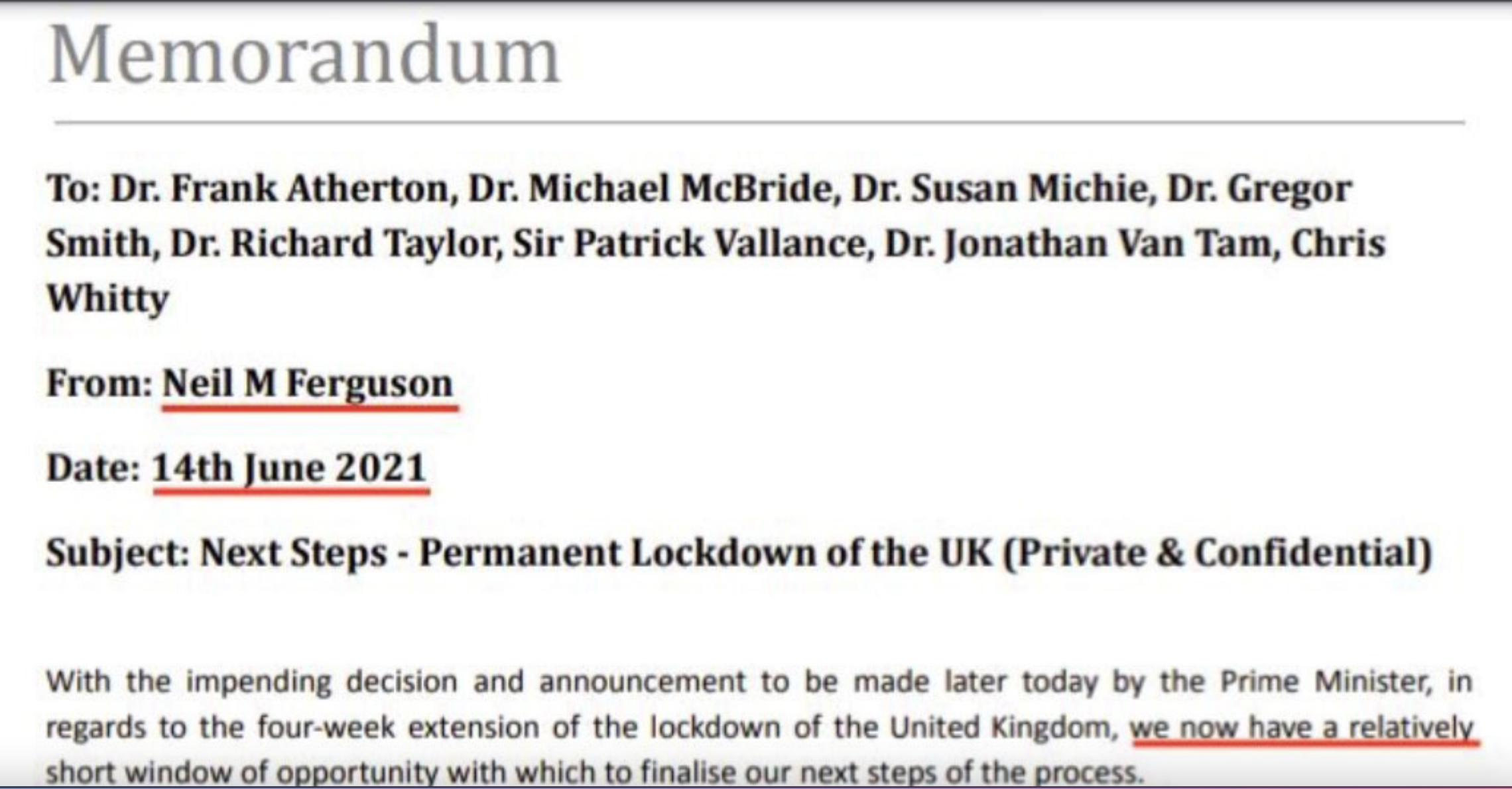 E-mailul care arunca-n aer Planeta: Epidemiologul Neil Ferguson transmite regia uriașei Operatiuni "Lockdown UK 2021"