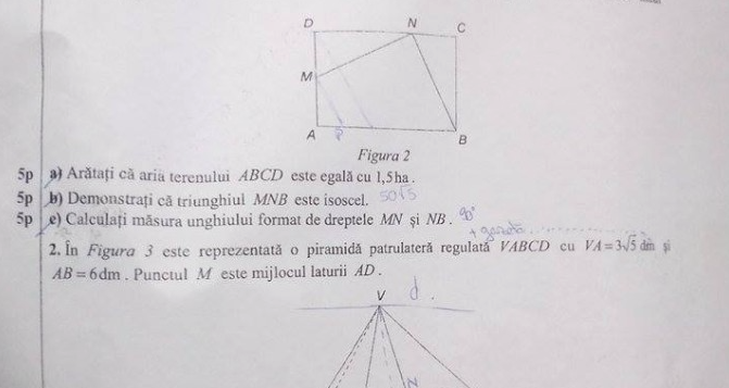 Evaluare Naționala: PROBA scrisă la MATE. Iată subiectele - FOTO