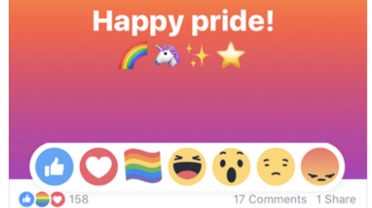 Facebook are o nouă reacție LGBTQ. Ce semnifică noul emoji cu steagul curcubeu